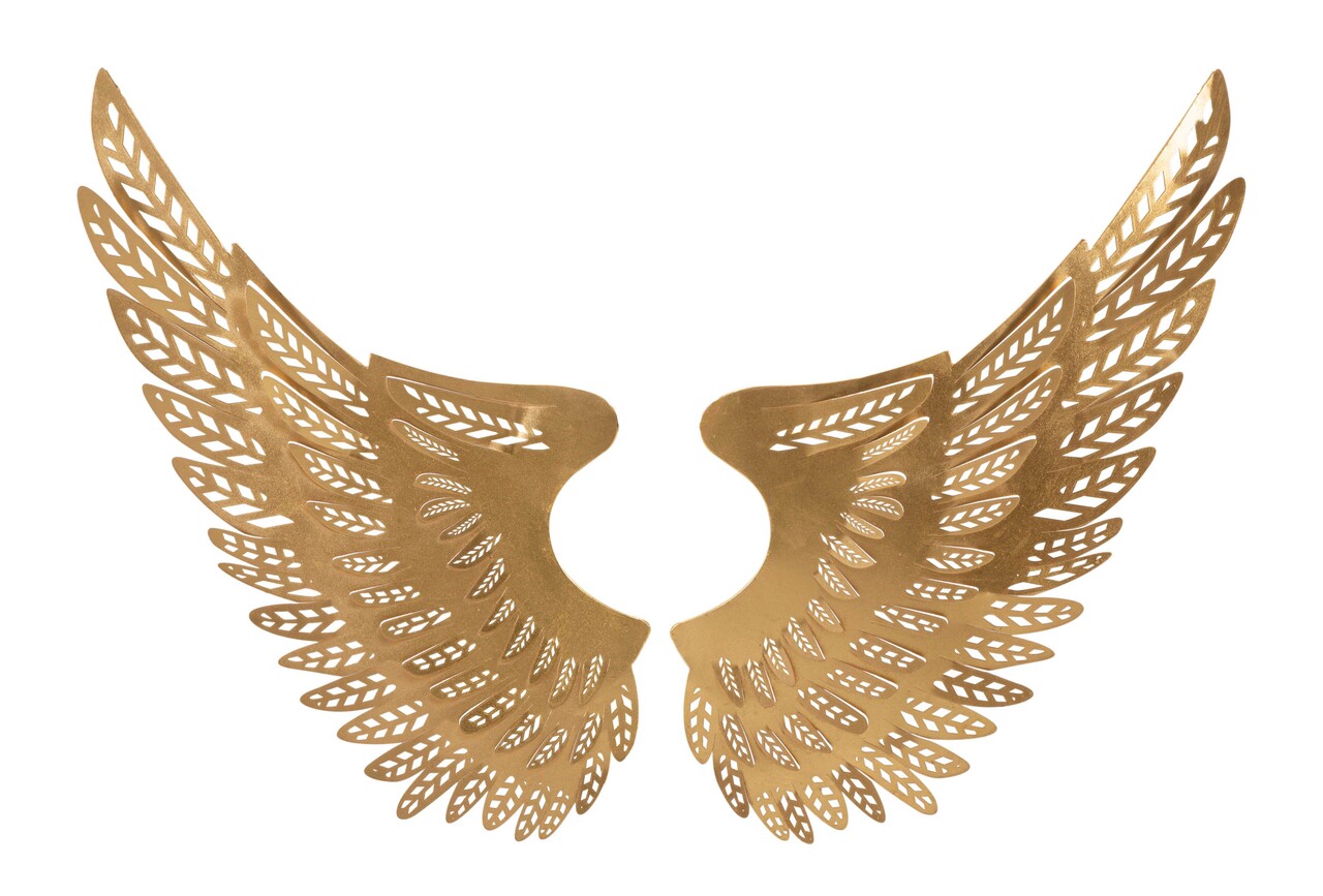 Set 2 decoratiuni de perete, Light Wings, Mauro Ferretti, 90 x 43.5 cm, fier, auriu - imagine 6